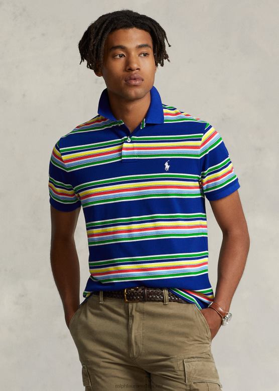 мушкарци Ralph Lauren мрежаста поло мајица класичног кроја V2V44722 баштина краљевска мулти