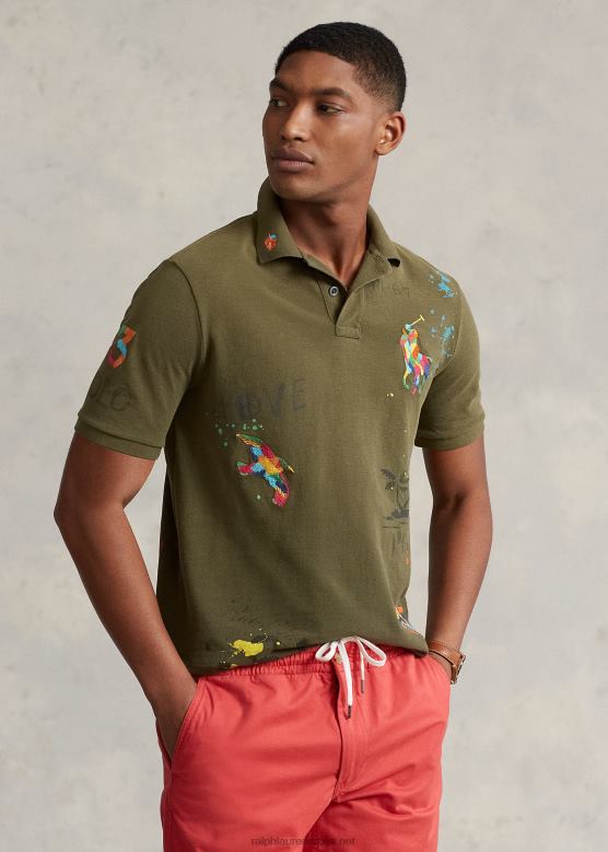 мушкарци Ralph Lauren Поло мајица са графиком класичног кроја V2V44817 крошња маслина