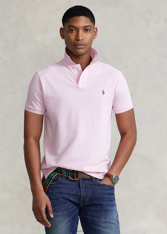 мушкарци Ralph Lauren танка мрежаста поло мајица V2V448355 розе хеатхер