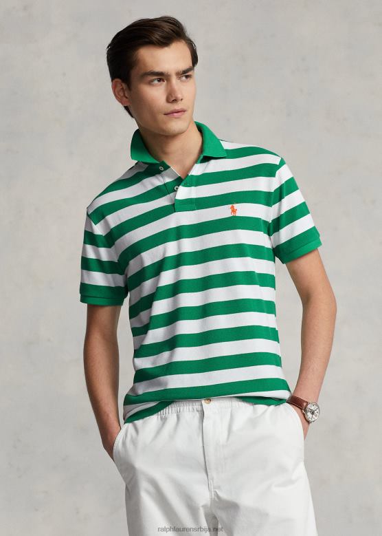 мушкарци Ralph Lauren мрежаста поло мајица класичног кроја V2V448428 оптичка зелена/бела
