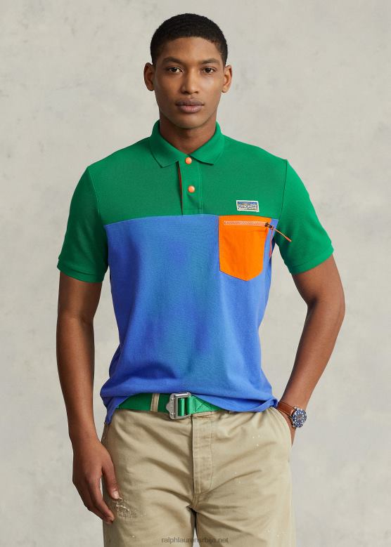 мушкарци Ralph Lauren класична мрежаста поло мајица V2V448454 сафирна звезда мулти