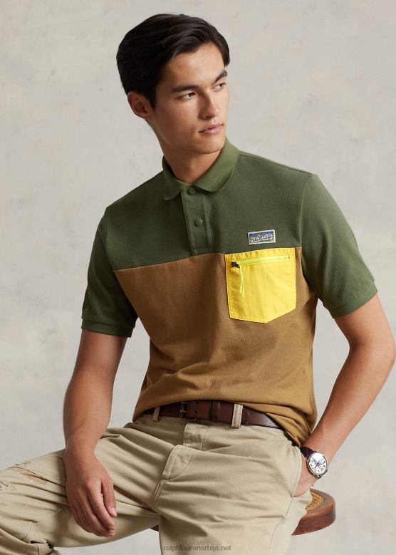 мушкарци Ralph Lauren класична мрежаста поло мајица V2V448455 тамна жалфија мулти