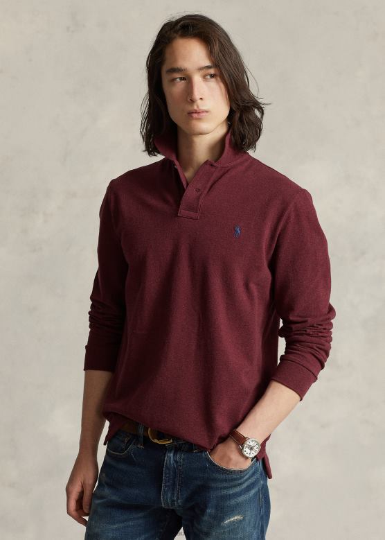 мушкарци Ralph Lauren мрежаста поло мајица дугих рукава све одговара V2V448532 пролећно вино вријес