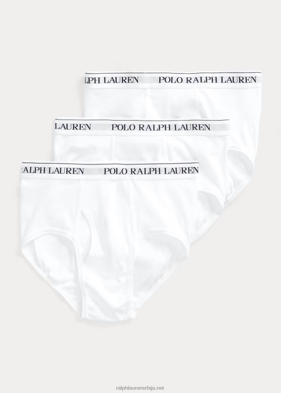 мушкарци Ralph Lauren класични памучни гаћиц од 3 ком V2V441613 бела / морнарица за крстарење