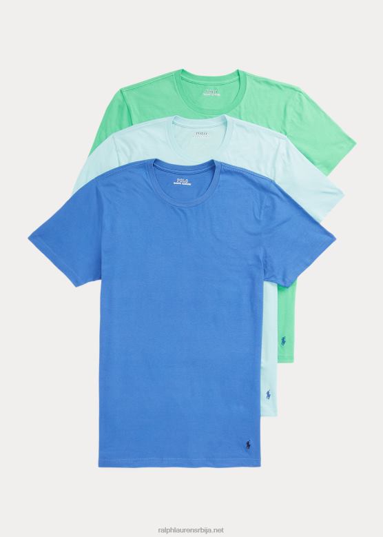 мушкарци Ralph Lauren класична вицкинг црев поткошуља од 3 ком V2V44264 мека аква/виноградска зелена
