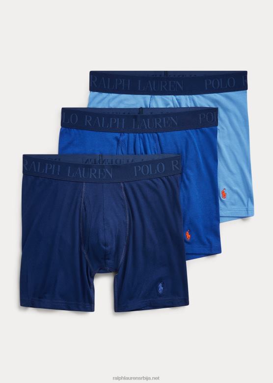 мушкарци Ralph Lauren 4д-флек боксер гаћица 3-пак V2V44272 плави цвет