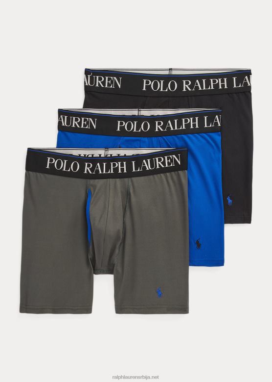 мушкарци Ralph Lauren 4д-флек боксер гаћица 3-пак V2V44960 сиво/плаво