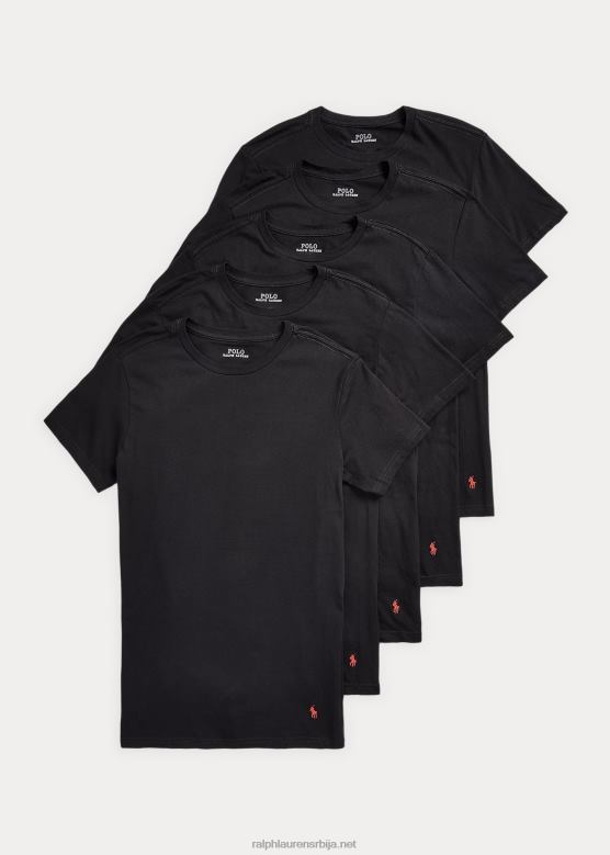 мушкарци Ralph Lauren танка памучна поткошуља са округлим изрезом 5 ком V2V448548 црн