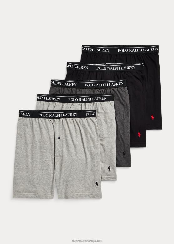 мушкарци Ralph Lauren вицкинг плетени боксер 5-пак V2V448551 сива сортирана