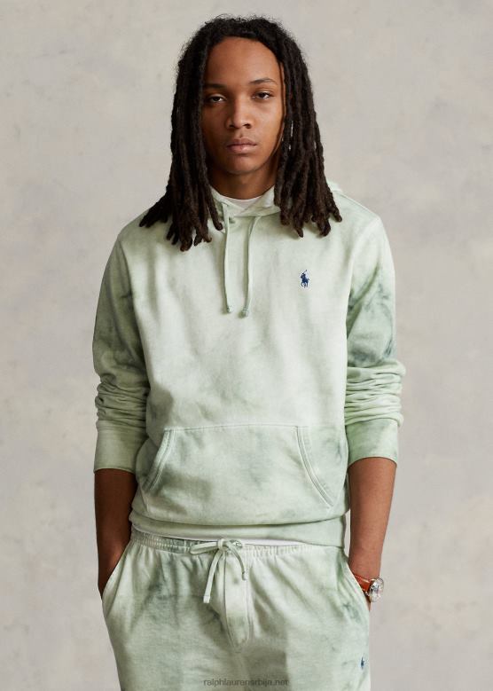 мушкарци Ralph Lauren памучно-ланена француска фротир капуљача V2V441126 избледела мента