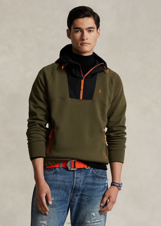 мушкарци Ralph Lauren водоодбојна хибридна дуксерица V2V44115 крошња маслина