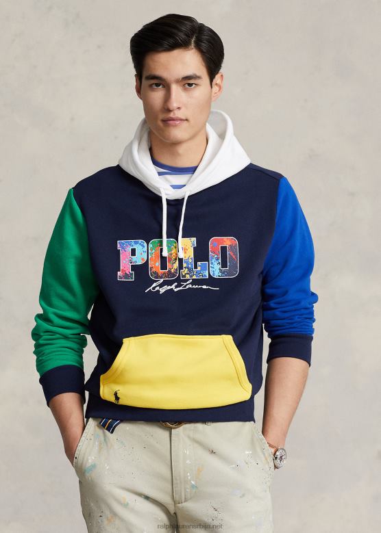 мушкарци Ralph Lauren дуксерица од флиса у боји са логом V2V441250 крстарење морнарице мулти