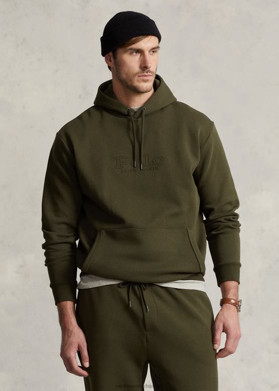 мушкарци Ralph Lauren дупло плетена дуксерица са рељефним логотипом V2V441379 компанија маслина