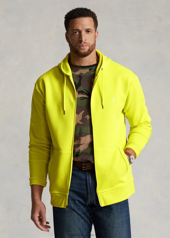 мушкарци Ralph Lauren дупло плетена дуксерица са пуним патентним затварачем V2V441610 ласер жута