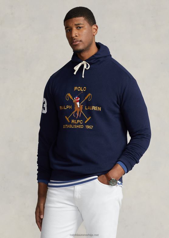 мушкарци Ralph Lauren дуксерица од флиса великог понија V2V441630 крстарење морнарице