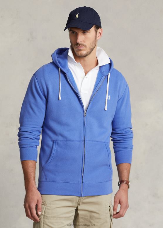 мушкарци Ralph Lauren рл капуљача са пуним патентним затварачем од флиса V2V441657 маидстоне блуе