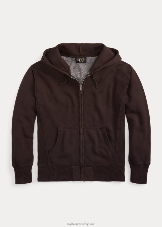 мушкарци Ralph Lauren дуксерица од флиса са пуним патентним затварачем V2V441743 избледела црна