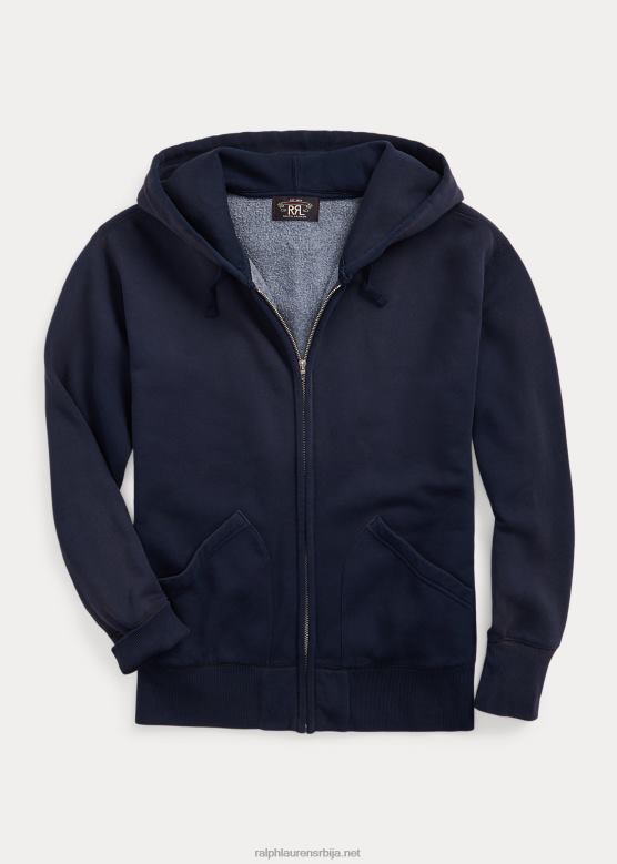 мушкарци Ralph Lauren дуксерица од флиса са пуним патентним затварачем V2V441744 избледела морнарица