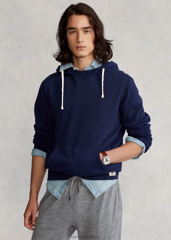 мушкарци Ralph Lauren дуксерица од флиса обојеног одећом V2V44631 крстарење морнарице