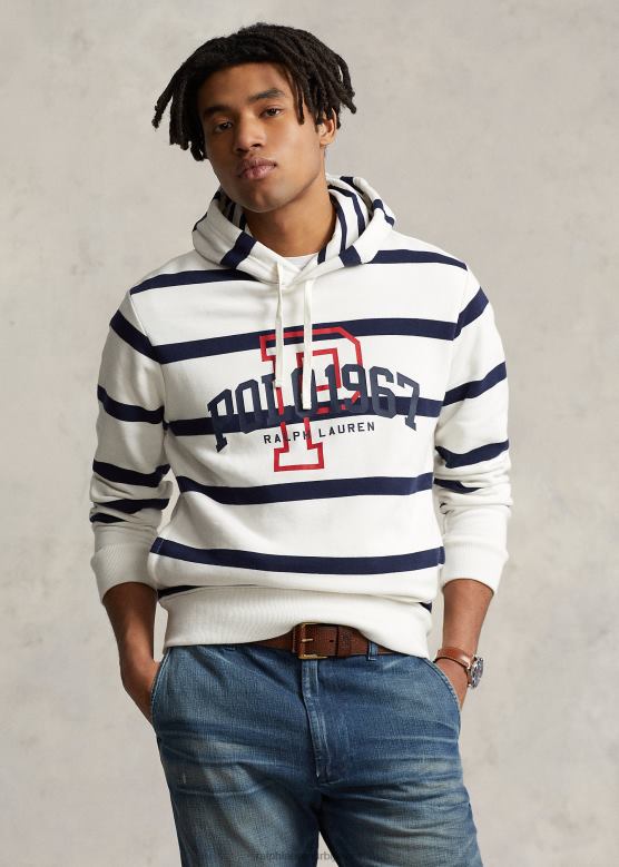 мушкарци Ralph Lauren дуксерица од флиса са логотипом V2V44845 невис/крстарска морнарица