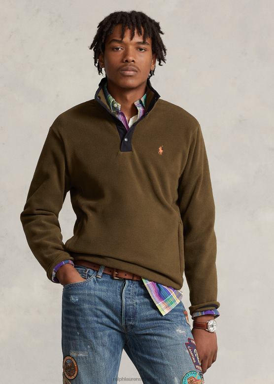 мушкарци Ralph Lauren пуловер од брушеног флиса V2V448665 крошња маслина
