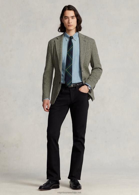 мушкарци Ralph Lauren варицк слим равне фармерке V2V441001 довер стретцх блацк