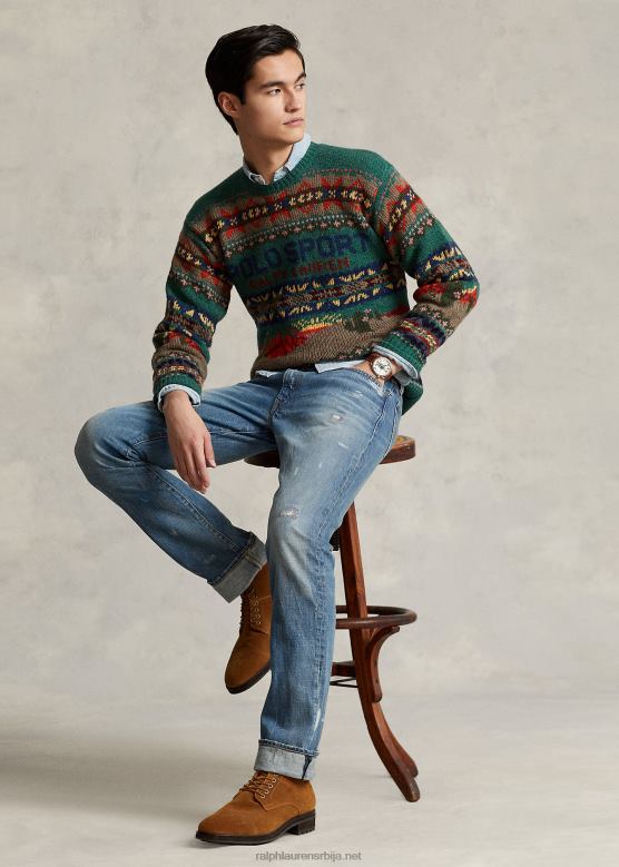 мушкарци Ralph Lauren варицк слим стрејт дистрессед јеанс V2V44135 Буцкброоке