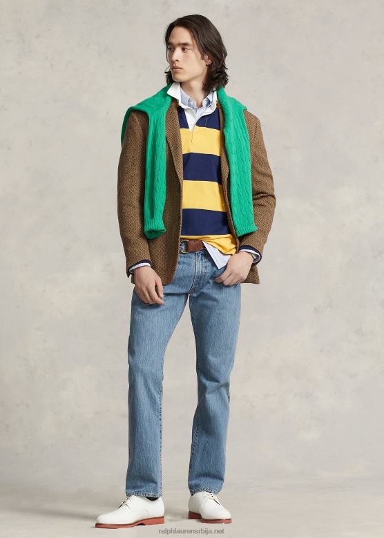 мушкарци Ralph Lauren Хамптон опуштене равне фармерке V2V44337 средњи индиго