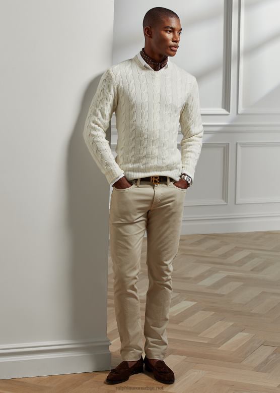 мушкарци Ralph Lauren слим фит стреч фармерке V2V4451 песак