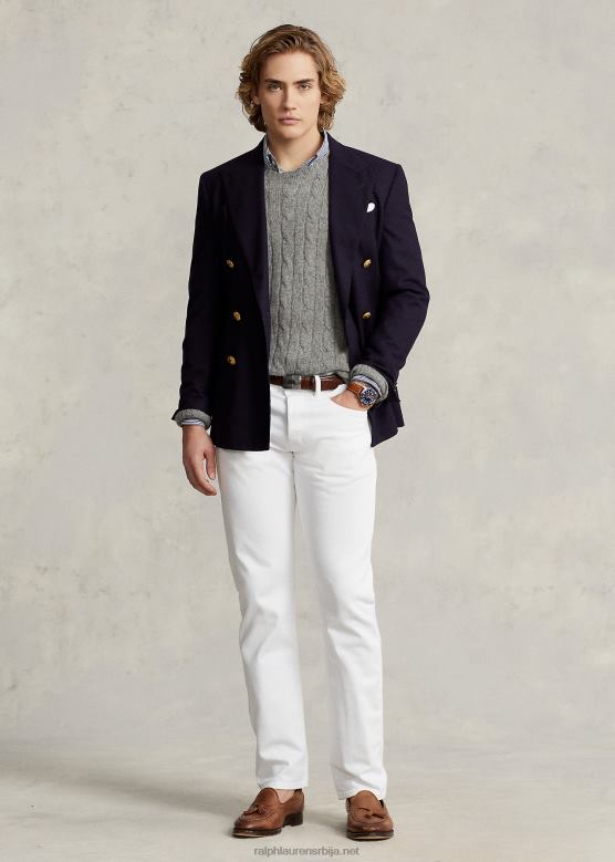 мушкарци Ralph Lauren варицк слим равне фармерке V2V44759 довер стретцх бела