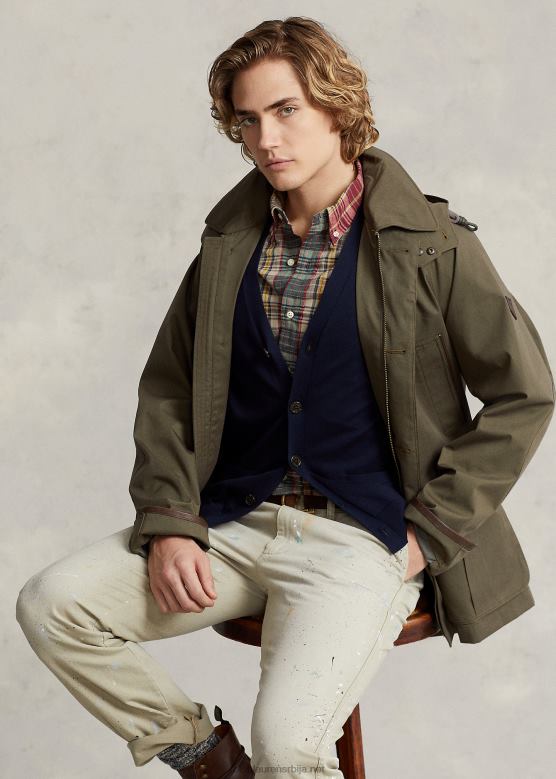 мушкарци Ralph Lauren ауто капут од кепера са капуљачом V2V448667 крошња маслина