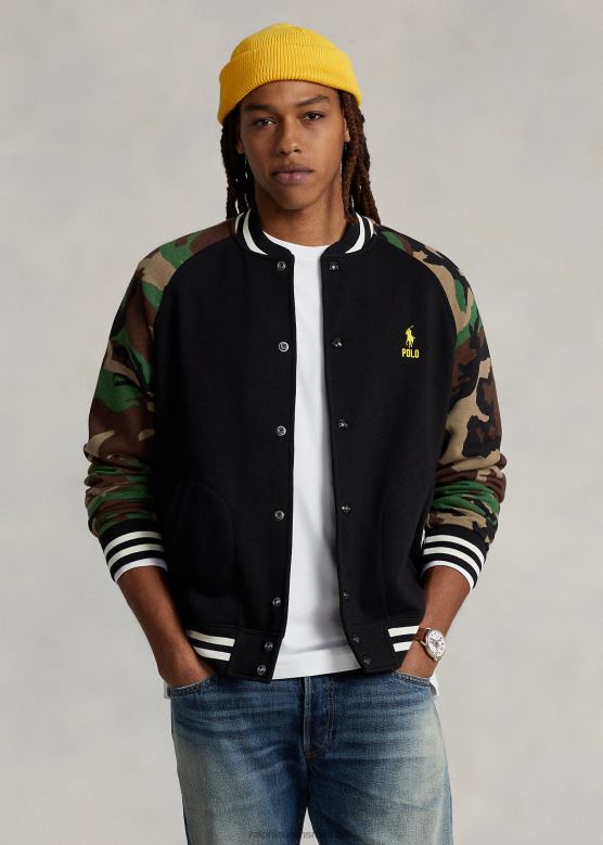 мушкарци Ralph Lauren бејзбол јакна од флиса V2V44102 црни мулти