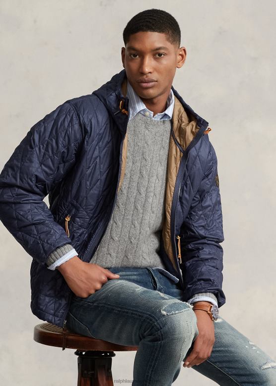 мушкарци Ralph Lauren водоодбојна јакна са капуљачом V2V44114 сенка морнарице