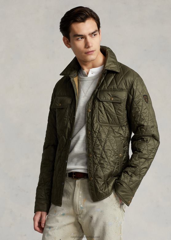 мушкарци Ralph Lauren водоодбојна прошивена јакна V2V441193 крошња маслина