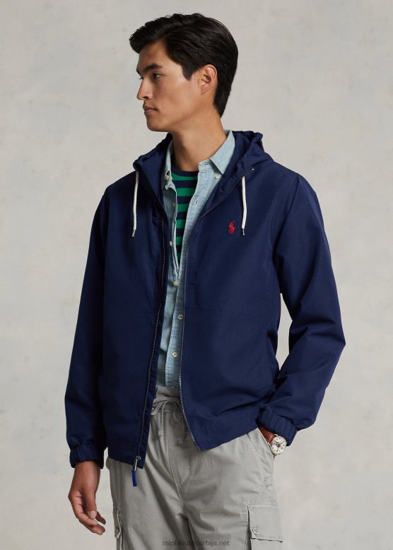 мушкарци Ralph Lauren водоодбојна јакна са капуљачом која се може спаковати V2V441207 невпорт морнарица