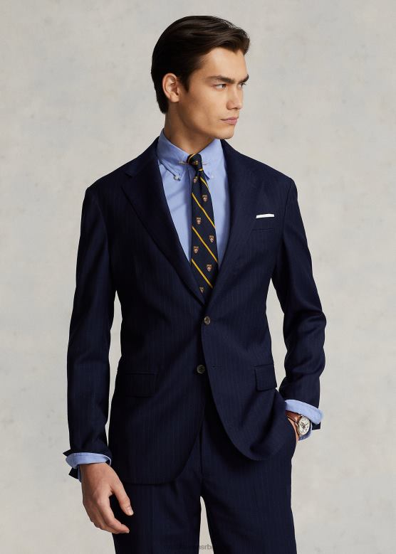 мушкарци Ralph Lauren поло мекана вунена јакна на пруге V2V441216 морнарска пруга