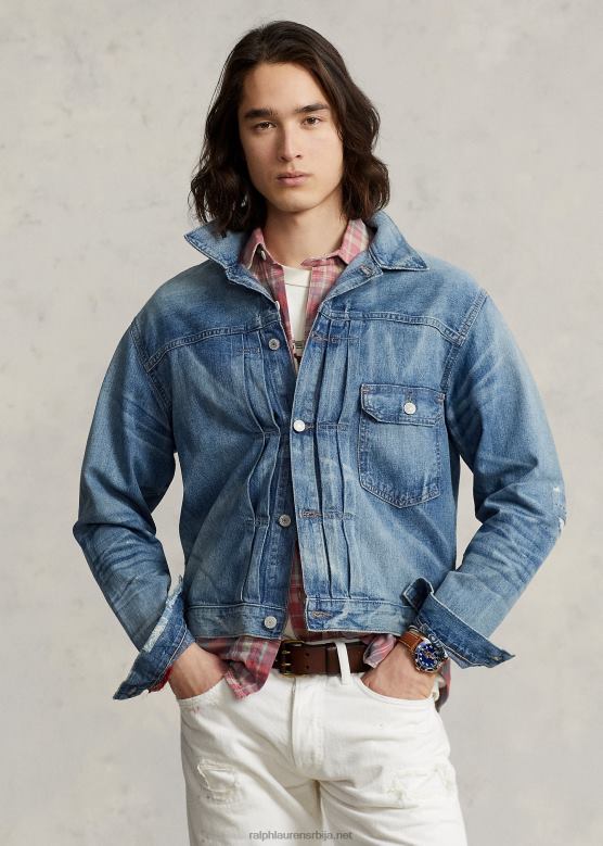 мушкарци Ralph Lauren јакна од деним камионета V2V441242 гленвилле
