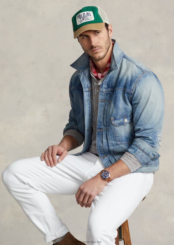 мушкарци Ralph Lauren јакна од деним камионета V2V441655 Плави