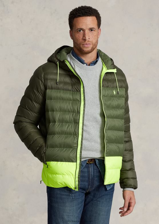 мушкарци Ralph Lauren водоодбојна јакна са капуљачом која се може спаковати V2V441910 тамна жалфија мулти