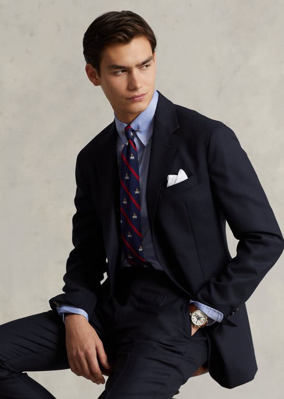 мушкарци Ralph Lauren поло мекана вунена оксфорд јакна V2V44540 морнарица