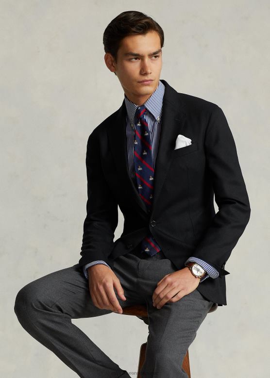 мушкарци Ralph Lauren поло мекана вунена оксфорд јакна V2V44541 црн