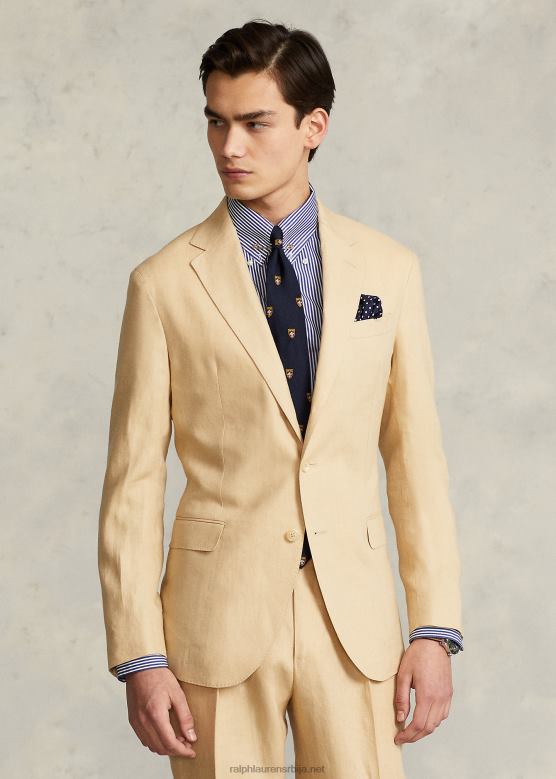 мушкарци Ralph Lauren поло јакна од меког лана V2V44748 слама