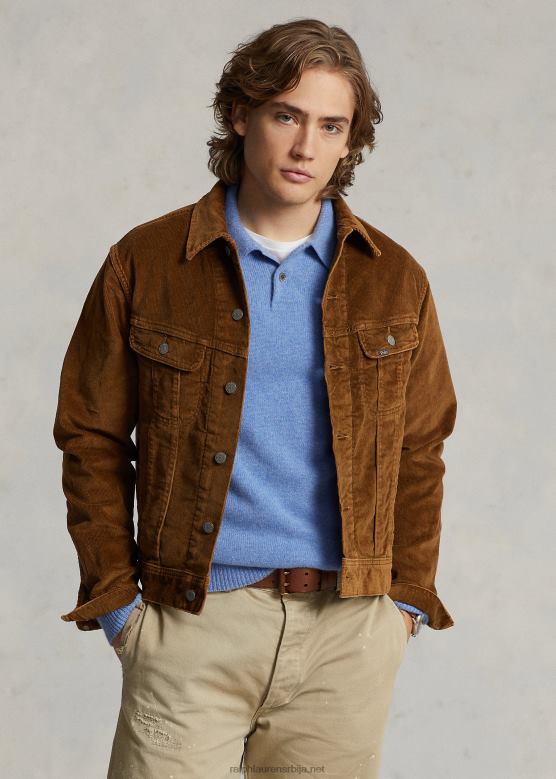 мушкарци Ralph Lauren растезљива јакна од сумота V2V448492 каки