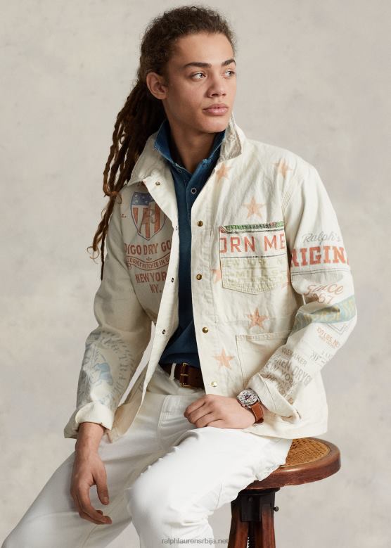 мушкарци Ralph Lauren тексас графичка јакна V2V44852 воодбине