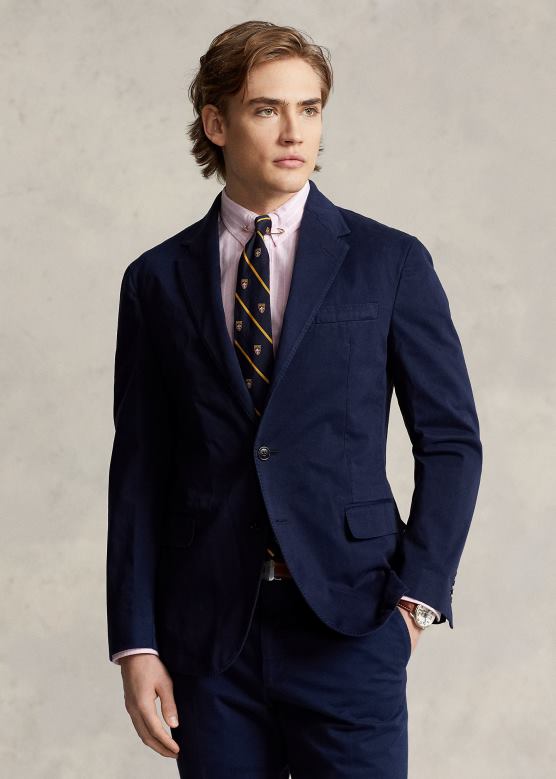 мушкарци Ralph Lauren поло мекана растезљива цхино јакна V2V448526 светла морнарица