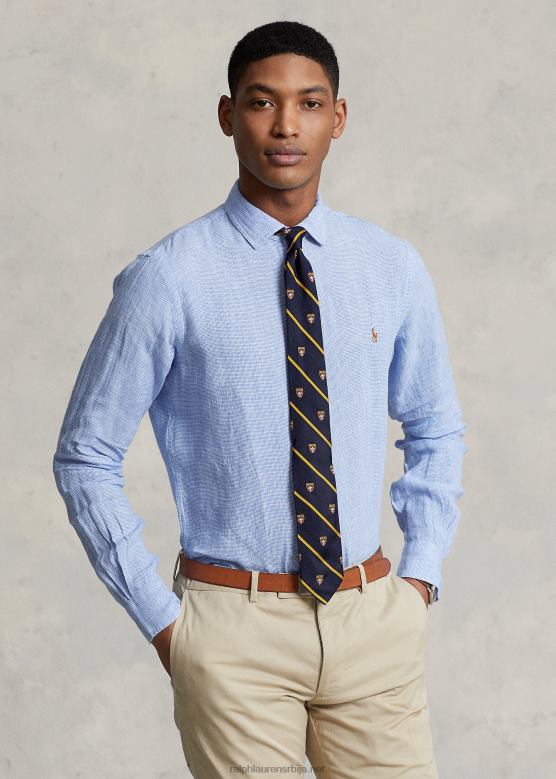 мушкарци Ralph Lauren ланена кошуља по мери V2V441169 светло плава