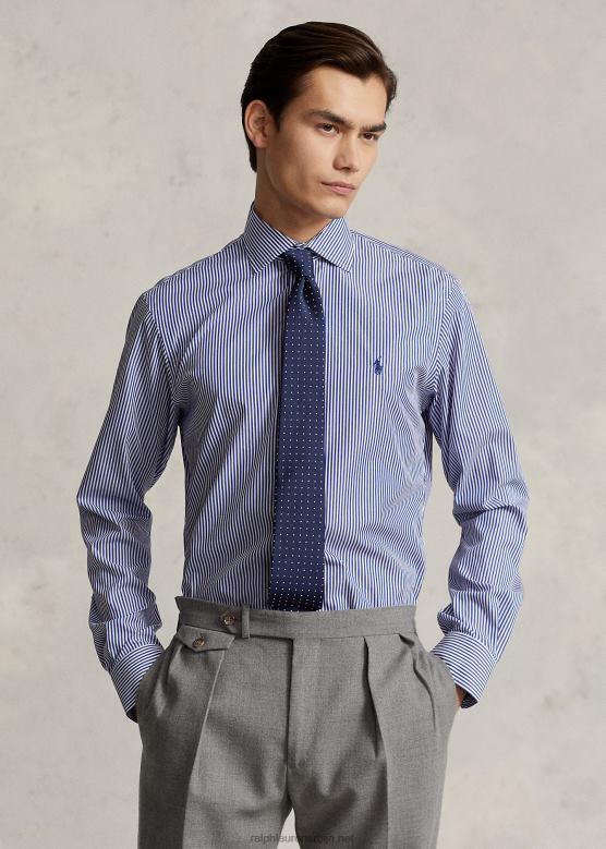 мушкарци Ralph Lauren регент мајица од поплина по мери V2V441253 краљевски/бели