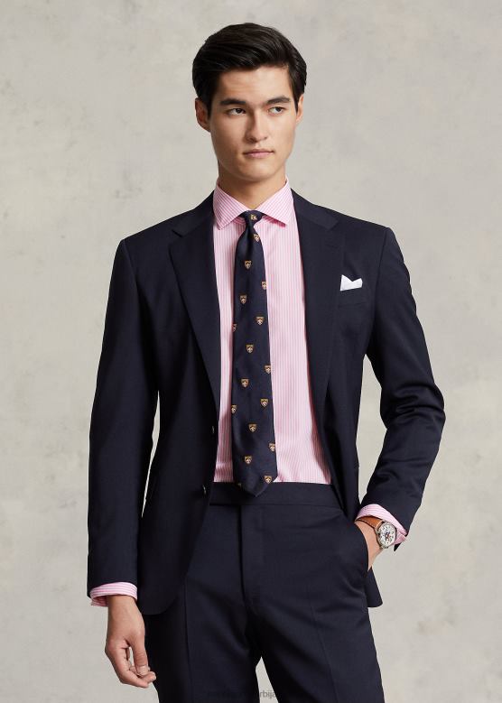 мушкарци Ralph Lauren танка пругаста кошуља од поплина V2V44380 ружа/бела