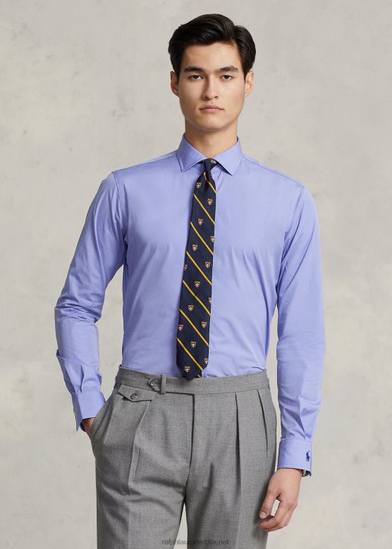 мушкарци Ralph Lauren кошуља од поплина по мери V2V448476 цопен блуе