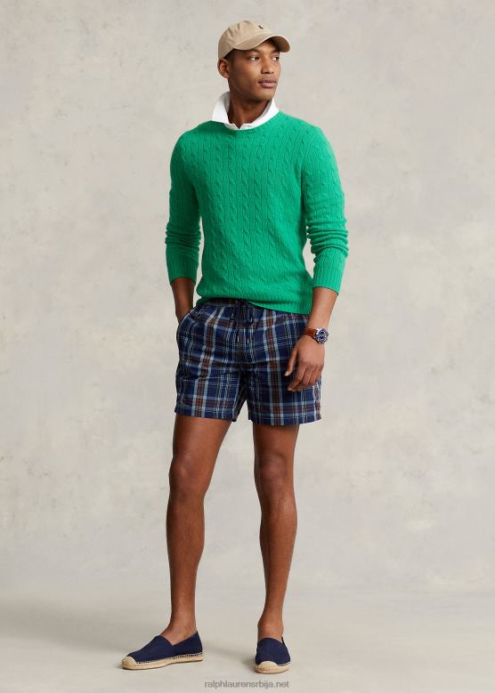 мушкарци Ralph Lauren 5,75 инча за купање V2V441171 индиго/црвена мулти